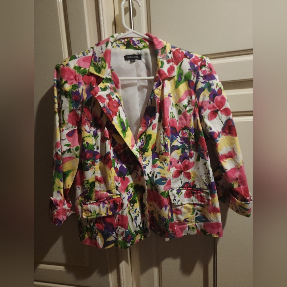 Floral Print Business Blazer